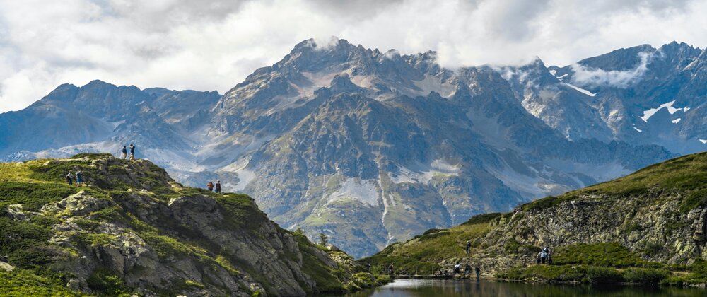 Blick auf die Alpe d'Huez