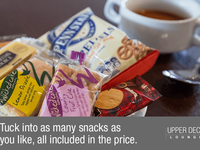 Entrance area of the Upper Deck Lounge at Glasgow Airport