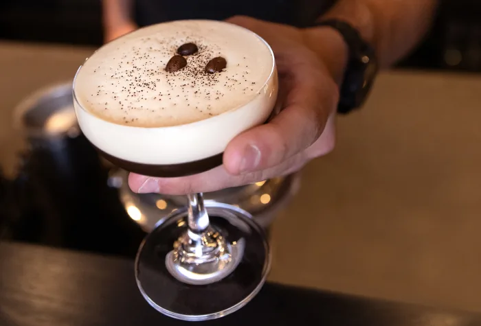 Espresso martini served in Clubrooms at Heathrow Terminal 3