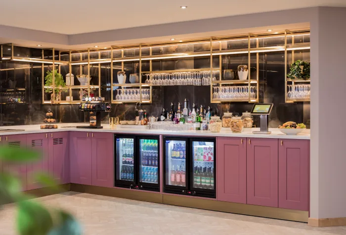 Interior seating area inside Luxe by Aspire at Newcastle Airport