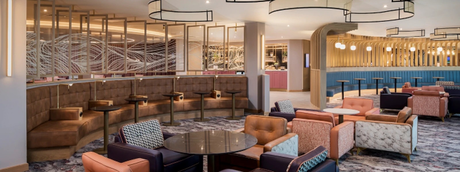 Interior of the Suite by Aspire lounge at Newcastle Airport
