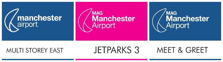 Manchester airport parking discount logo banner
