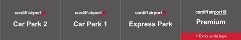 Cardiff Airport parking provider logos