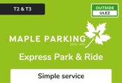 Maple Parking Express Park and Ride Terminal 2 and Terminal 3 logo