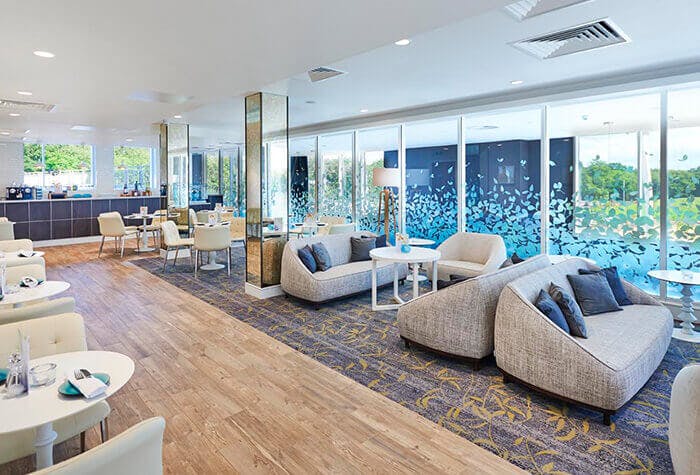 Lounge at the Hilton