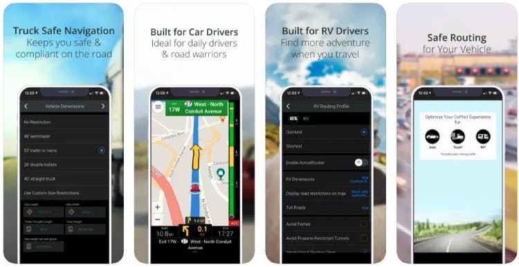 CoPilot GPS Navigation screenshots on iOS