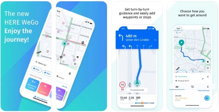 HERE WeGo: Maps & Navigation screenshots on iOS