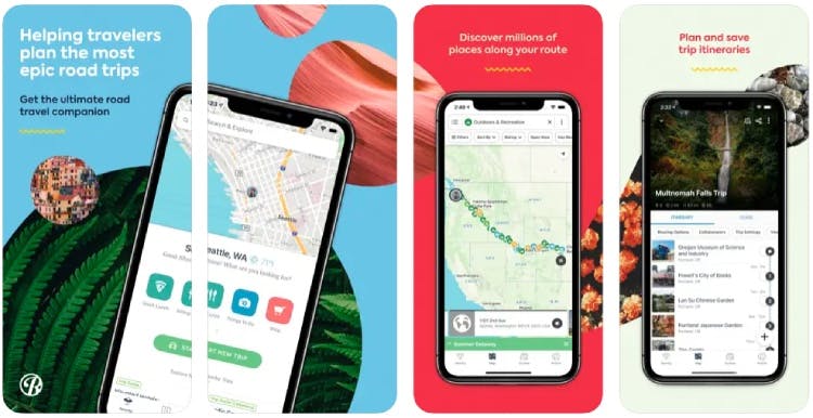 Roadtrippers - Trip Planner screenshots on iOS