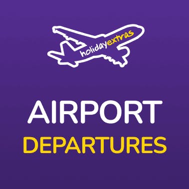 Holiday Extras Airport Departures - Departures Desktop Banner with Airplane Icon
