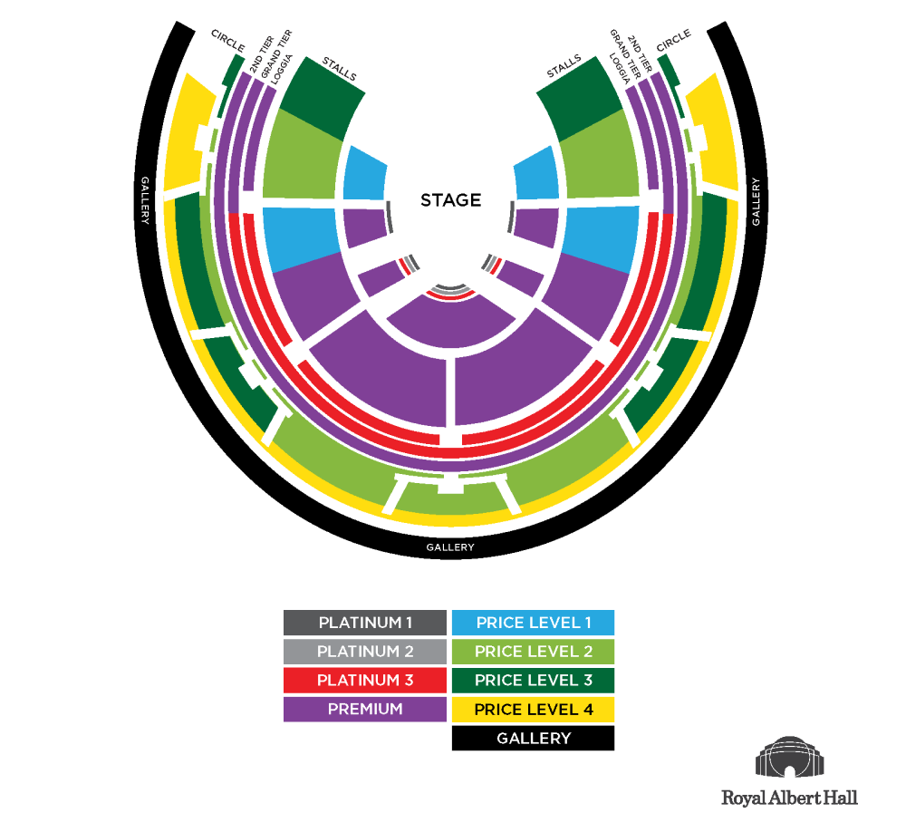 Royal Albert Hall Seat Map for Kurios