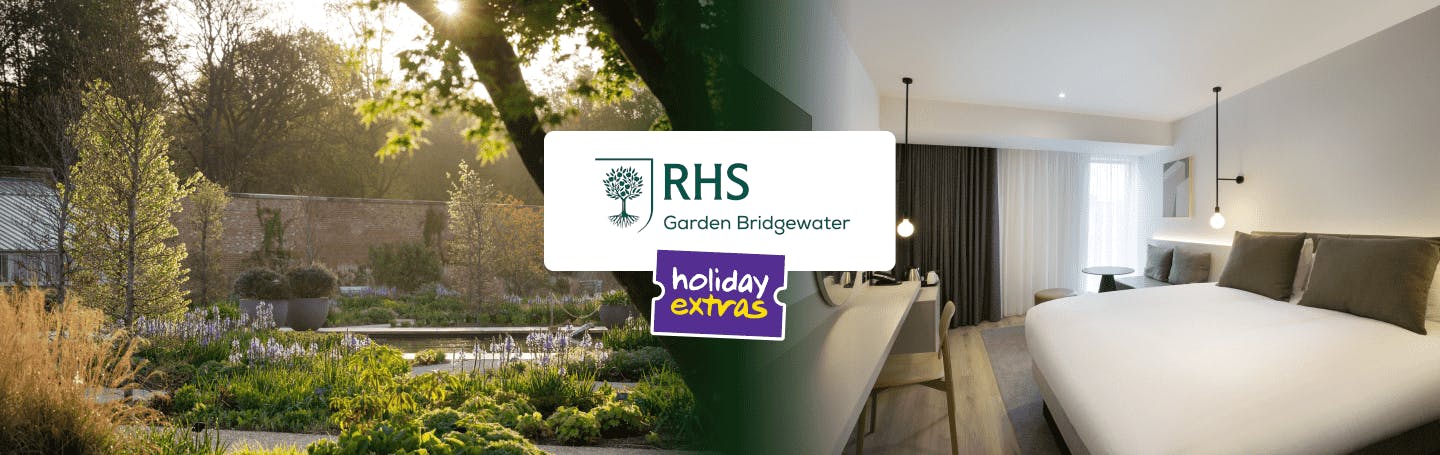 RHS Garden Wisley and hotel offer banner