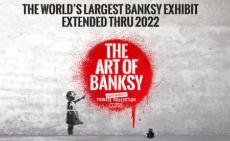 Art of Banksy with hotel
