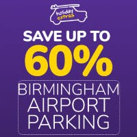 Birmingham Airport Parking Holiday Extras 60% Savings message