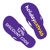 Holiday Extras flip flops badge 12% Discount Code stansted airport parking