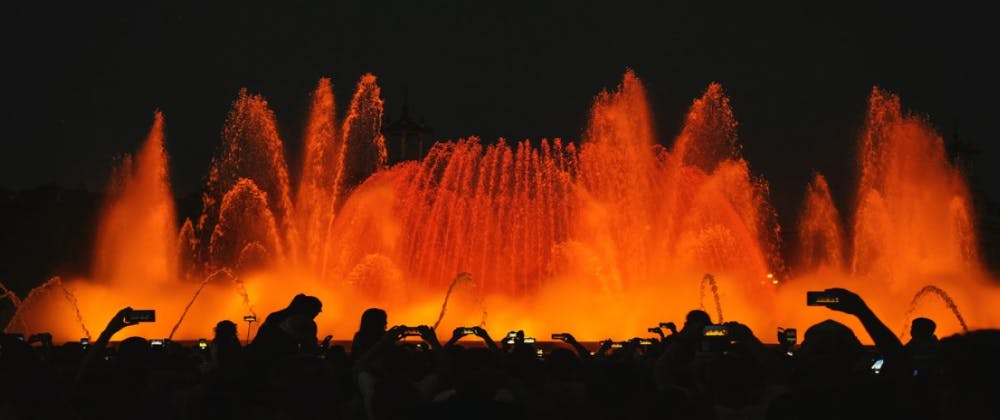 Fountain display in Barcelona