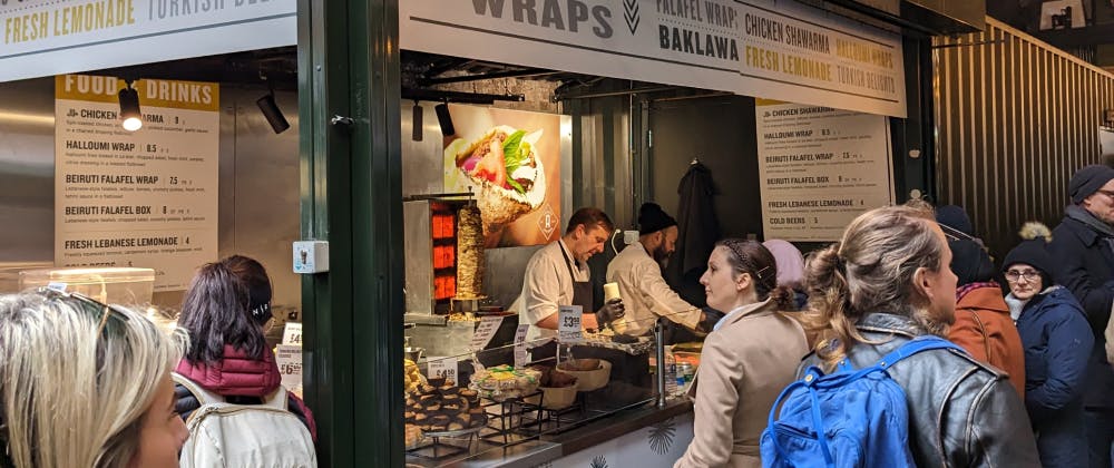 Arabica street food stall at Borough Market, London