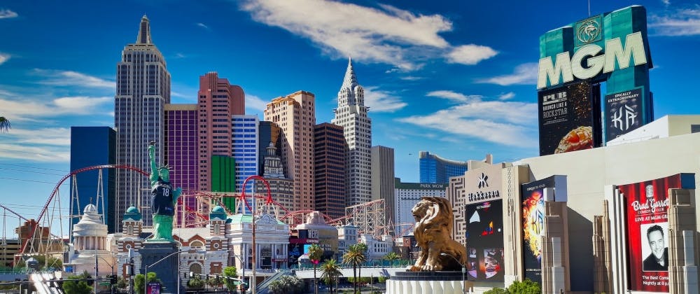 Skyline des New York New York Hotel und MGM Grand in Las Vegas