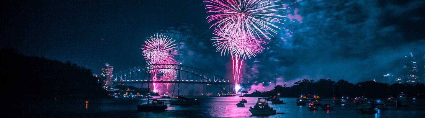 New Year's Eve fireworks display at Sydney Harbour, Australia