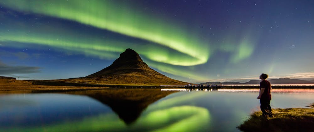 The Northern Lights in Kirkjufell, Iceland