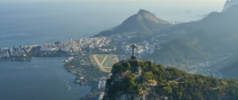 View of Christ the Redeemer and Rio de Janeiro, Brazil