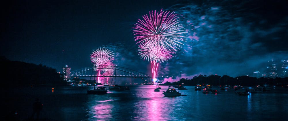 New Year's Eve fireworks display at Sydney Harbour, Australia