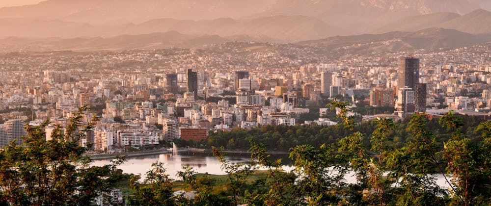 Panoramic view of Tirana