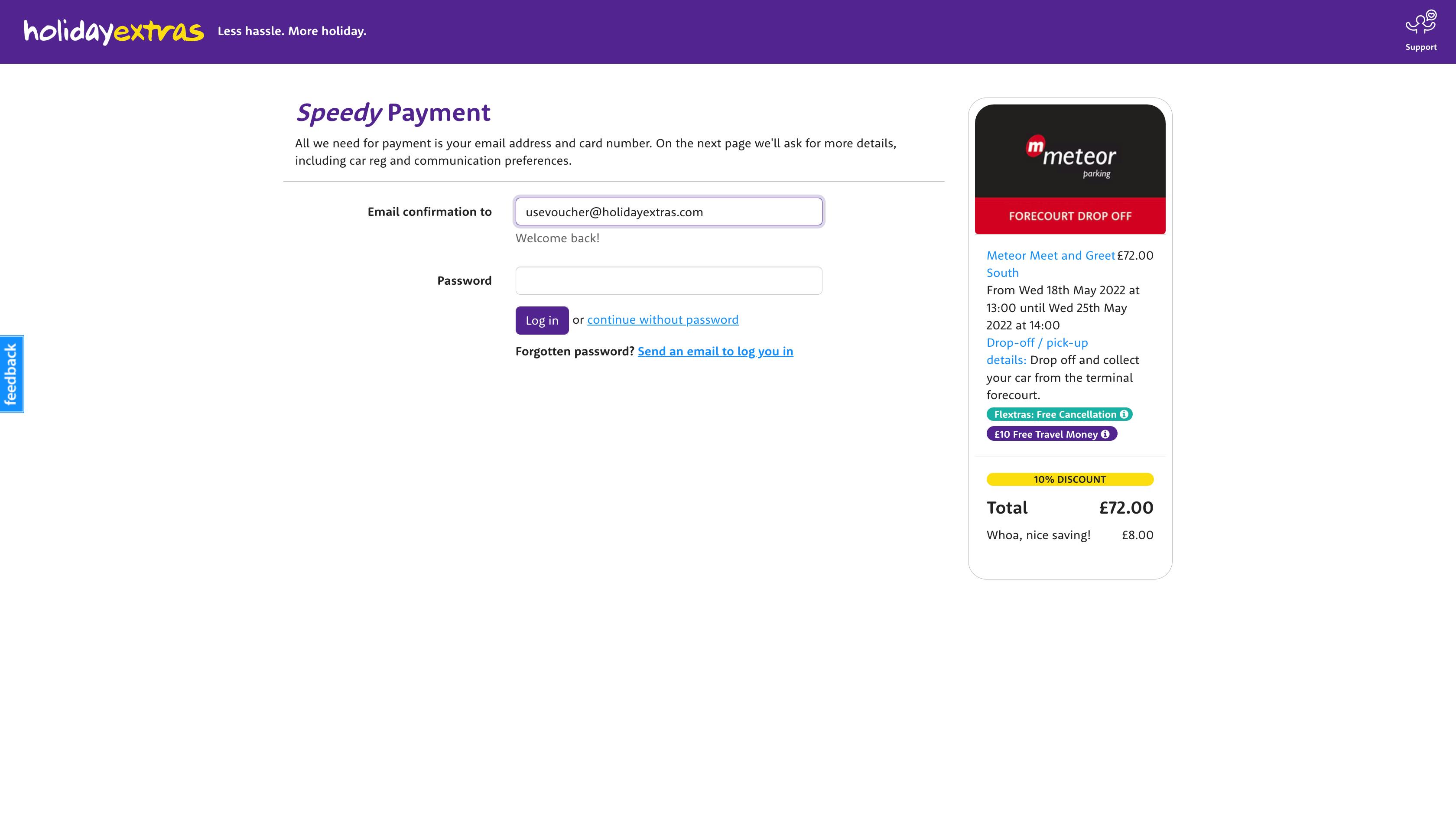 Vouchers Holiday Extras Help