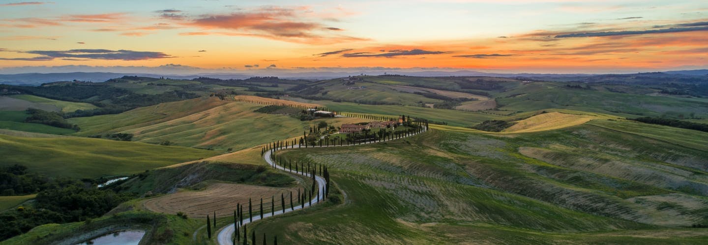 Rolling hills of Tuscany.