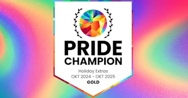 PRIDE Champion Gold Siegel für Holiday Extras