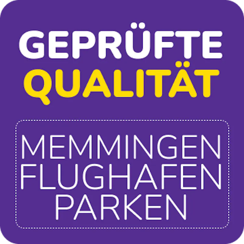Lila Logo Geprüfte Qualität Memmingen Parkplätze
