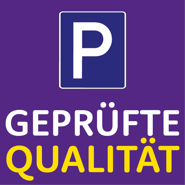 Icon für geprüfte Qualität der Parkplätze