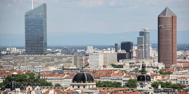 Panorama Blick auf Lyon Stadt