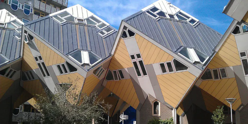 Gelbe Kubus Häuser Rotterdam