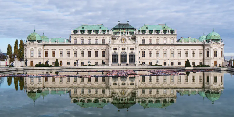 Blick auf das Schloss Belvedere in Wien
