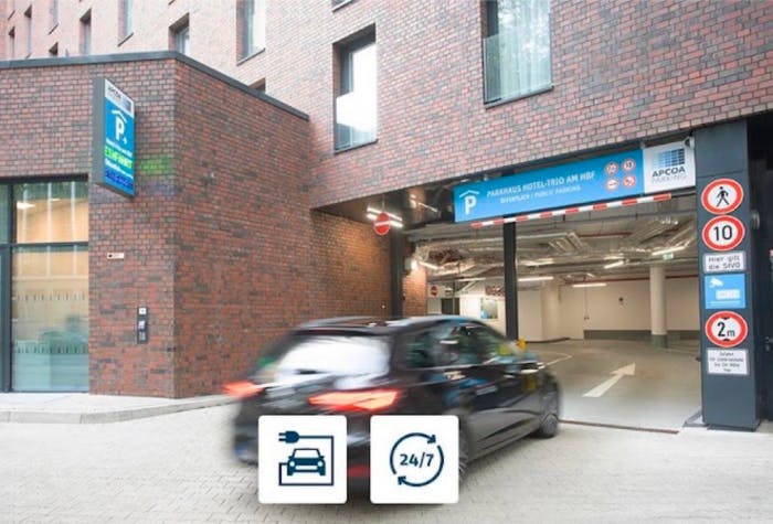 Ein-und Ausfahrt Hafentiefgarage D&uuml;sseldorf