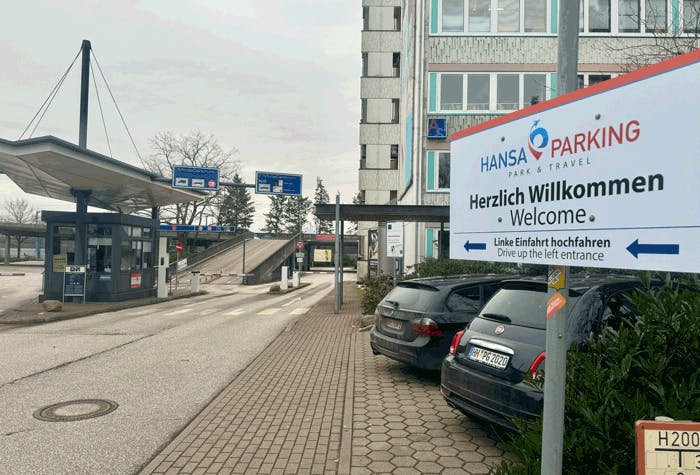 Hansa Parking Parkhaus Hamburg P4 + P5 Einfahrt