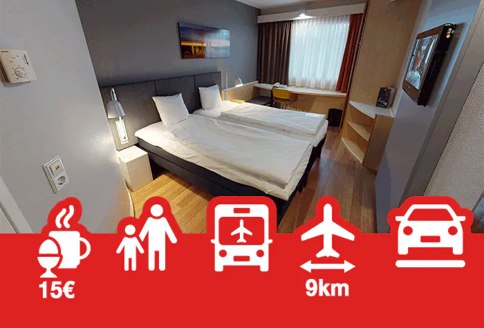 Hotelzimmer ibis Köln Airport (Taxitransfer)