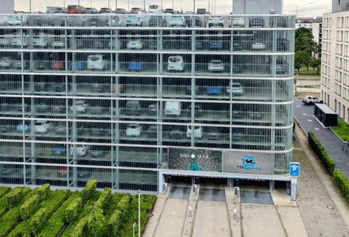 Blick auf das FRA Parking Oberdeck Frankfurt Darmstadt