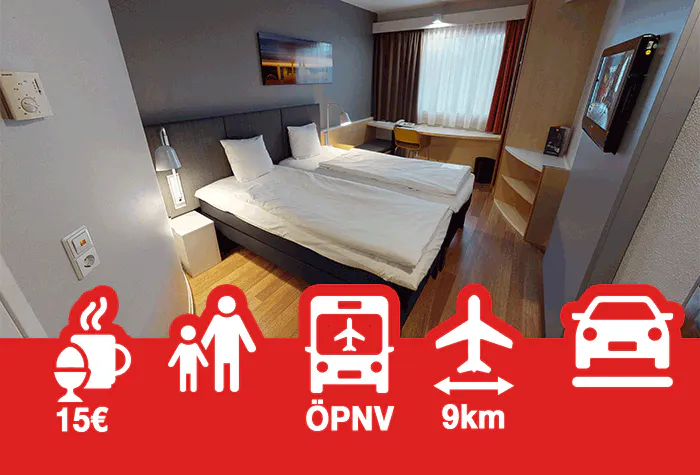 Hotelzimmer ibis Köln Airport
