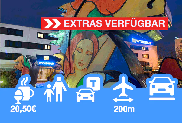 Blick auf das Wyndham Stuttgart Airport Messe Hotel