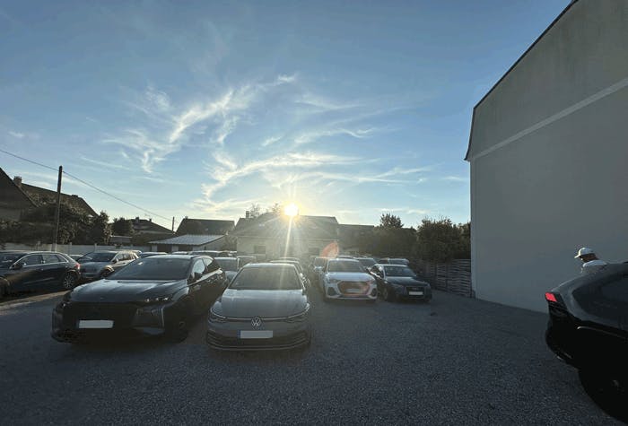 Parkende Autos Time Park Valet Parkplatz Orly