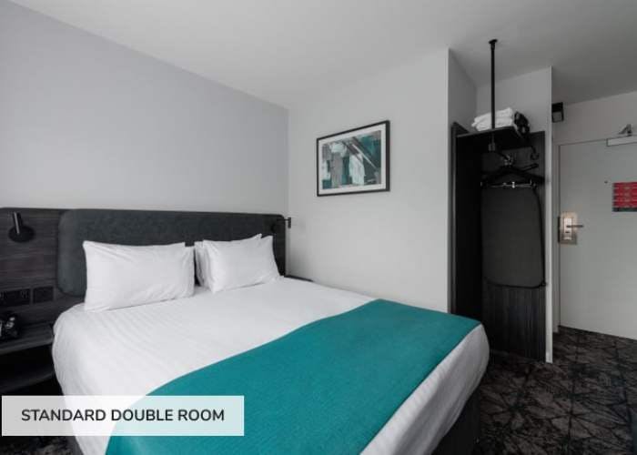 Interior of a guest room at Normandy Glasgow Airport Hotel