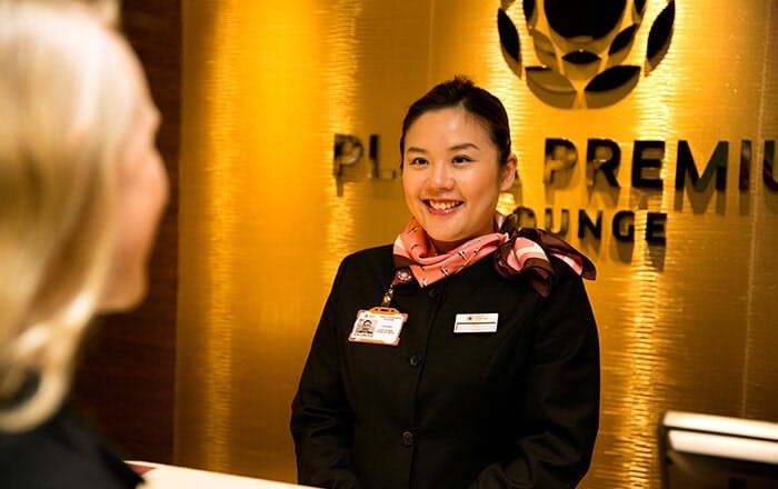 Plaza Premium Heathrow Terminal 4 Welcoming Staff