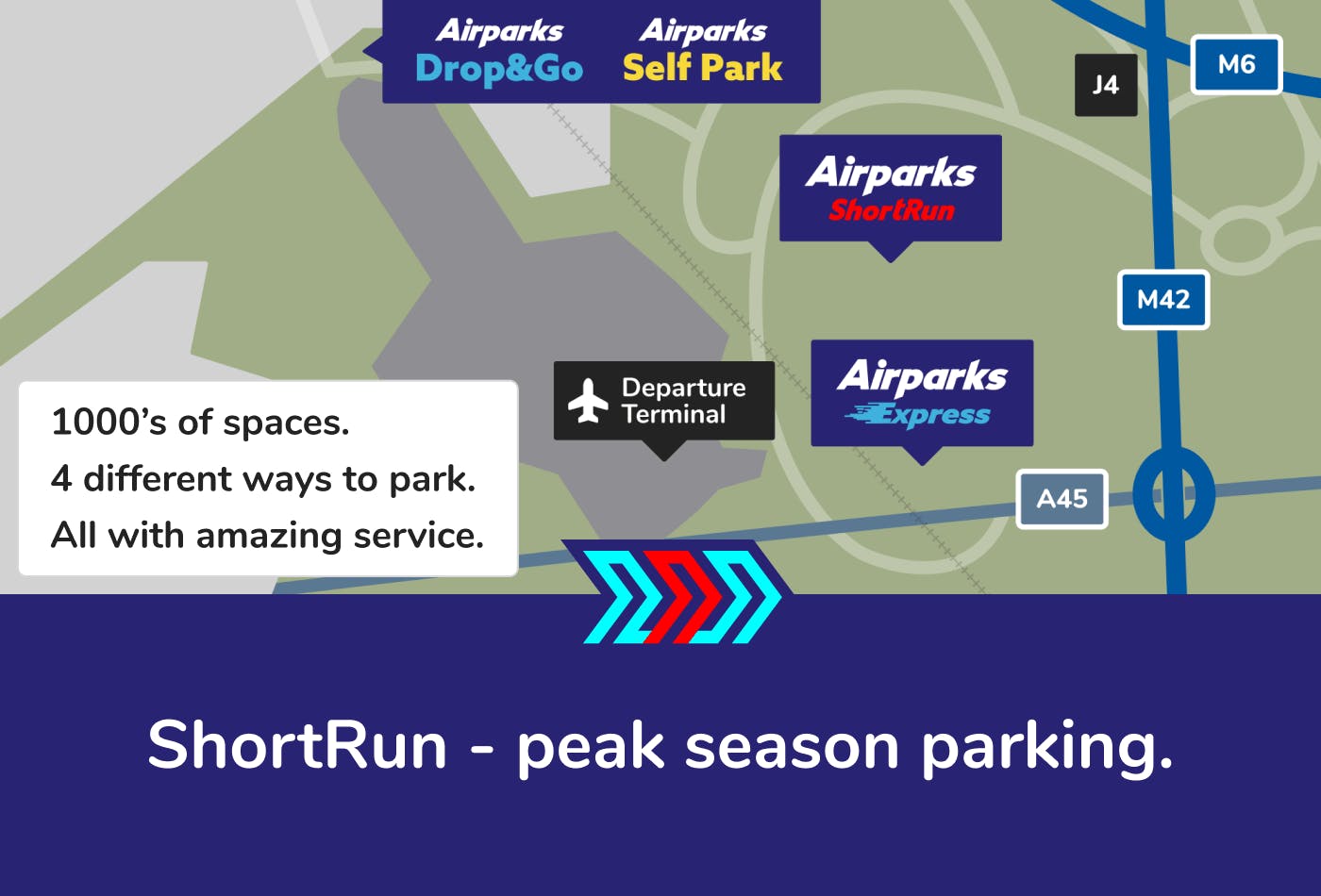 Airparks ShortRun Premium parking at Birmingham Airport