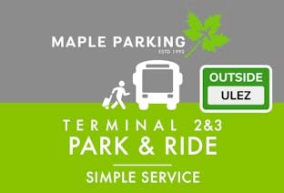 Maple Parking Express Park & Ride T2 & T3 Heathrow Logo - Heathrow Airport