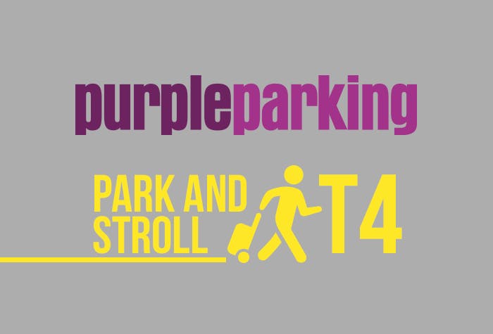Purple Parking Park and Stroll Logo - Heathrow Airport