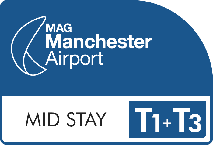 Mid Stay T1 & T3 Manchester Airport Logo - Manchester Airport