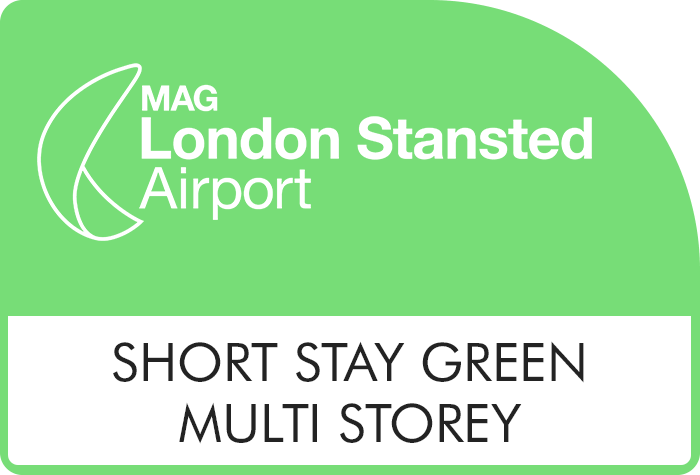 Official Short Stay Green Multi Storey Parking Logo - Stansted Airport