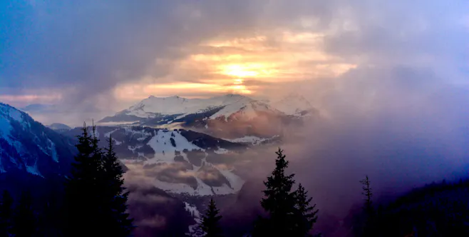 Alps in Fog