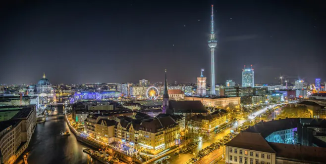 Berlin at night